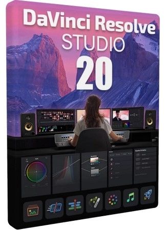 Логотип программы Редактор видео Blackmagic Design DaVinci Resolve Studio 20.0B Build 38 Public Beta 3 by 7997