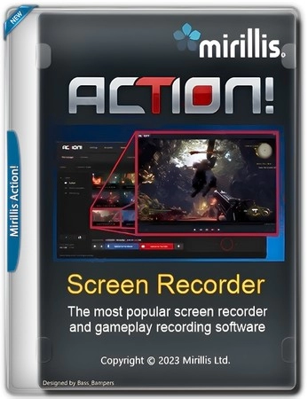 Логотип программы Запись игрового процесса Mirillis Action! 4.45.0 by KpoJIuK
