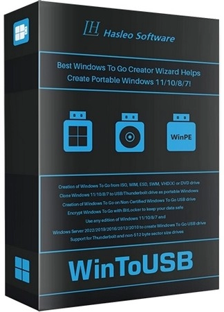 Логотип программы Запуск Windows с USB WinToUSB Technician 9.8 by elchupacabra