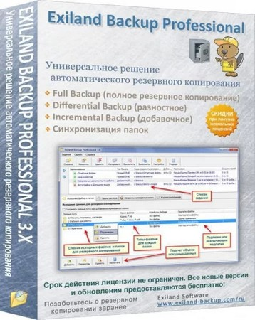 Резервное копирование Exiland Backup Professional 6.9