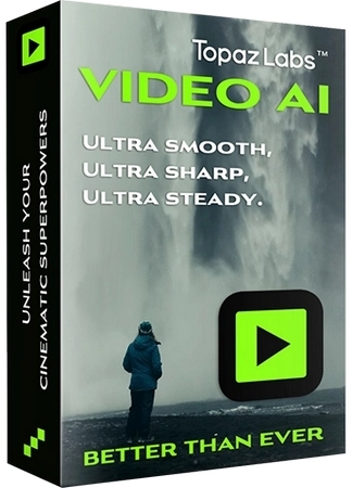 Логотип программы Увеличение разрешения видео Topaz Video AI 7.1.0 by elchupacabra