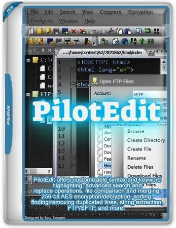 Логотип программы Текстовый редактор PilotEdit Lite & Pro 20.2.0