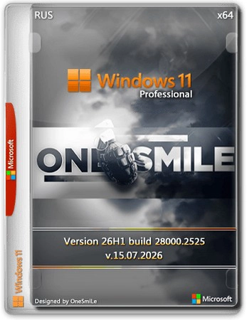 Логотип программы Windows 11 Professional by OneSmiLe 26H1 Build 28000.2525